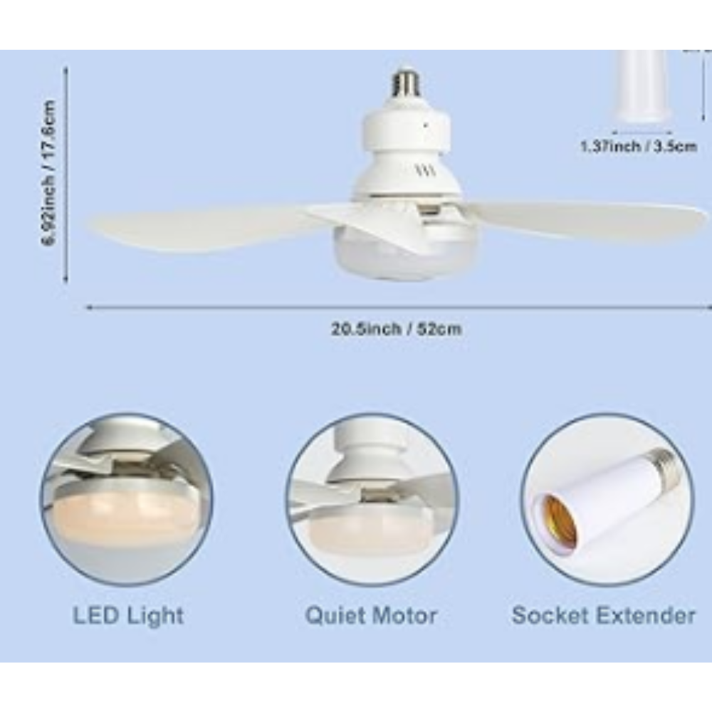 💡 LUZ DE VENTILADOR DE TECHO 30W – ILUMINA Y REFRESCA TU ESPACIO CON COMODIDAD Y ESTILO