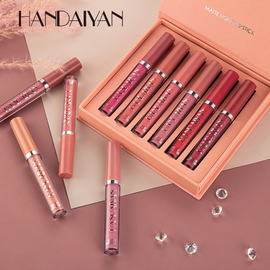 💄✨ Set de Labiales Handaiyan H0510a & H0510b – 6 tonos mate para conquistar tu estilo