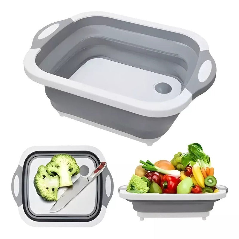 🍽️ Tabla de Corte 4 en 1 Multiuso – Cocina Inteligente, Rápida y sin Desorden