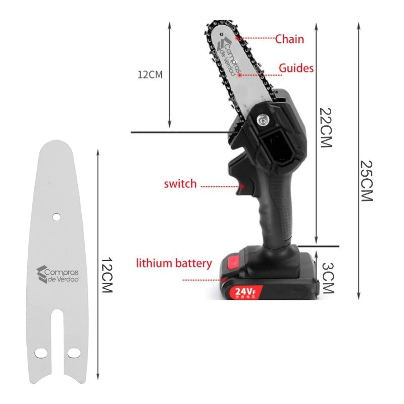 🔥 Motosierra Compacta Power 24V – Potencia Imparable en la Palma de tu Mano