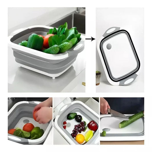 🍽️ Tabla de Corte 4 en 1 Multiuso – Cocina Inteligente, Rápida y sin Desorden
