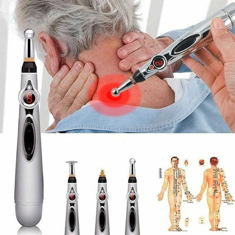 💥 LÁPIZ DE ACUPUNTURA MASAJEADOR ELECTRÓNICO 3 EN 1
